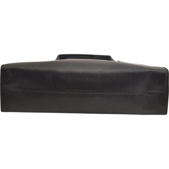 (L1) Authentic Gucci Hand Bag Black Leather Luxury Vintage Designer Handbag - Picture 7 of 11